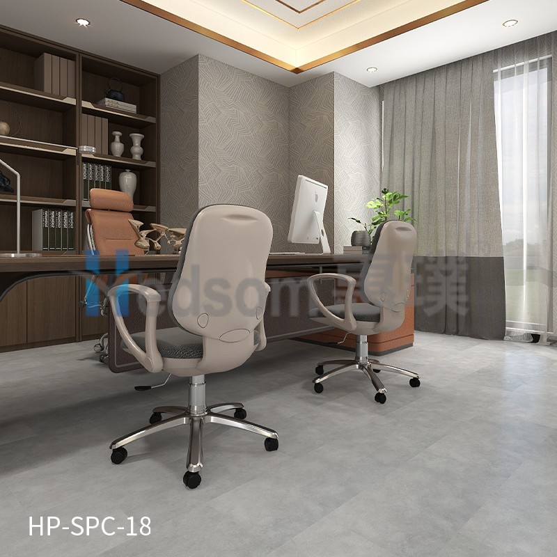HP-SPC-18 惠璞石塑工業(yè)灰鎖扣地板溫馨舒適防潮放水防滑